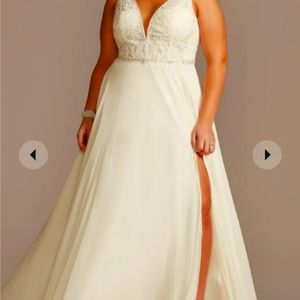 David's Bridal Ivory Wedding Dress